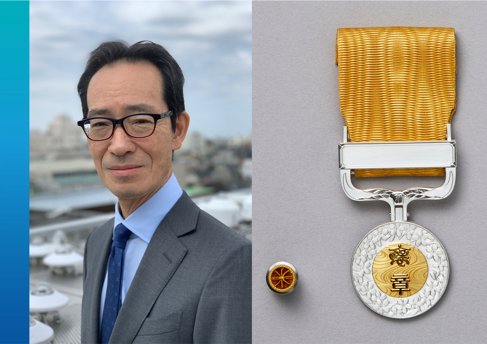 EKO President Hasegawa with Yellow Ribbon